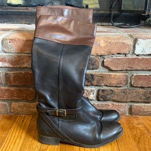Black and Brown Riding Boota